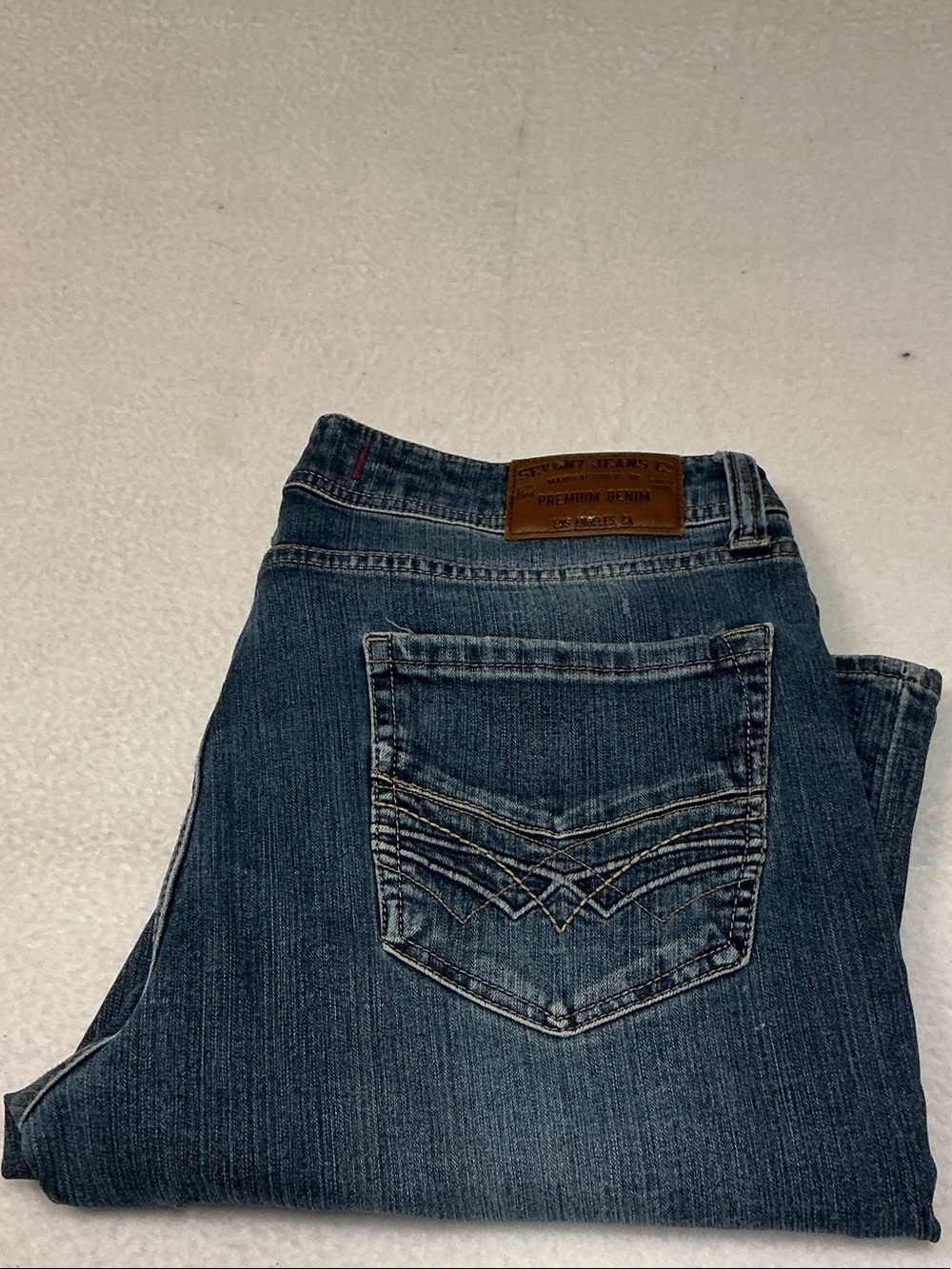 Seven7 Slim Straight Men’s Blue Jeans Sz 34x32 . 3154